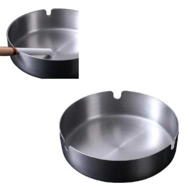 Imagem de Cinzeiro em Inox Redondo Resistente Bar Restaurante - New Goods