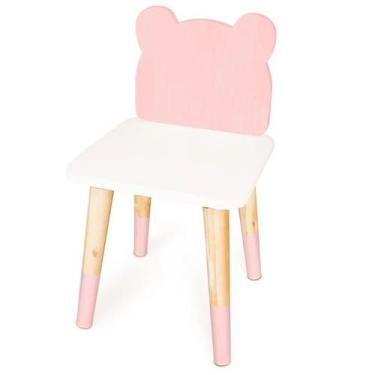 Imagem de Cadeira Infantil de Madeira  Urso - Eita Casa Perfeita, Rosa bebe