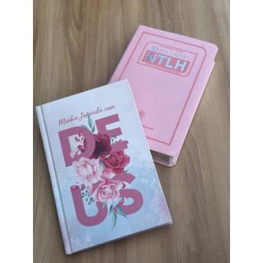 Imagem de Kit Bíblia de Estudo NTLH Rosa + Devocional Minha jornada com Deus