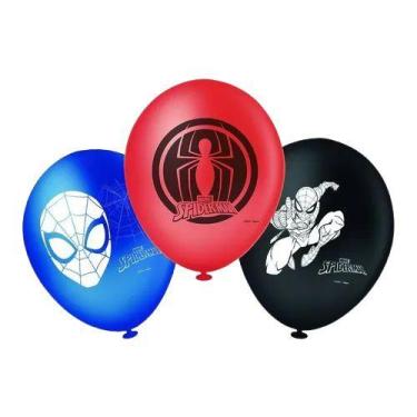 Imagem de 25 Balões Bexigas "9 polegadas decoração festas Homem Aranha - Regina 