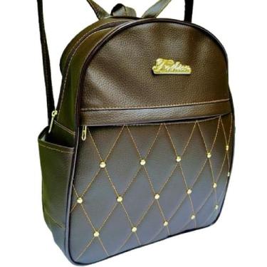 Imagem de Bolsa Mochila Meninas Feminina Marrom Café Charmosa Moderna - Fashion