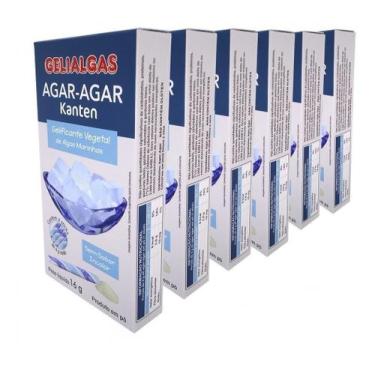 Imagem de Gelatina Vegetal De Algas Kanten Agar Agar 16g (Kit com 6) - Agargel