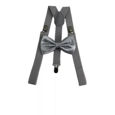 Imagem de Kit Suspensório + Gravata Borboleta Ref: 244/247 - KARECATO, Cinza, In