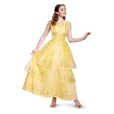 Imagem de Disney Fantasia feminina plus size Belle Ball Gown Prestige para adultos, Amarelo, Medium
