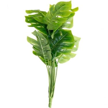 Imagem de Kit 2 Ramo Planta Artificial Decoração Costela De Adão 43cm