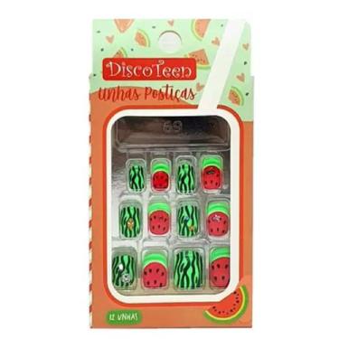 Imagem de Unhas Postiças Infantis Decoradas Frutinhas Discoteen