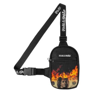 Imagem de Mini Bolsa Lateral Shoulder Bag Masculina Pega Visão Fogo Dollar PV - 