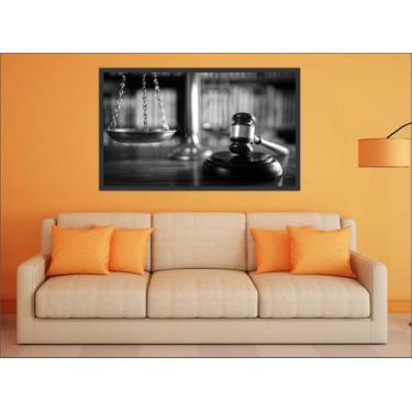 Imagem de Quadro Decorativo Escritórios De Direito Advocacia Com Moldura T004 - 