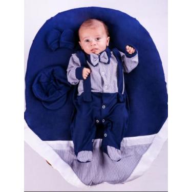 Imagem de Saida Maternidade Pedro  peças - Pandora Baby Enxovais, Azul marinho