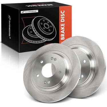 Imagem de A-Premium Rotores de freio a disco sólido traseiro de 284 mm compatíveis com modelos selecionados Kia e Hyundai - Kona 2018-2022, Seltos 2021-2023, conjunto de 2 peças