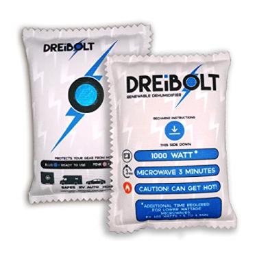 Imagem de Dreibolt Desumidificador renovável – Pacote com 2 – Desumidificador seguro para armas – Absorvedor de umidade para arma segura – Acessório seguro para armários, casa, trailer, automóveis e mais –
