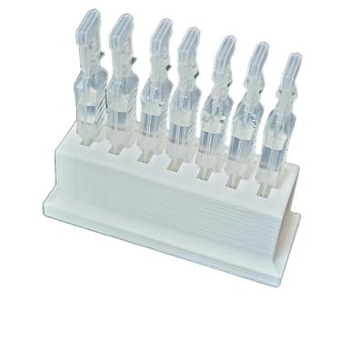 Imagem de Znet3D Suporte e armazenamento de frascos de colírio - Organizador de frascos descartáveis de uso único atualizado com espaço extra (branco)