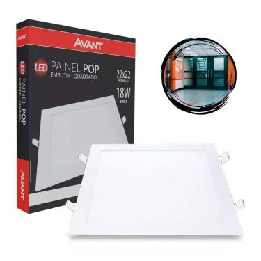 Imagem de Kit 5 Pçs Plafon Led Luminaria Embutir Painel Teto 18W Avant