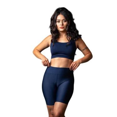 Imagem de Short Meia Coxa em Poliamida BlackOut PINA - PINA Fitnesswear,  G, Azu