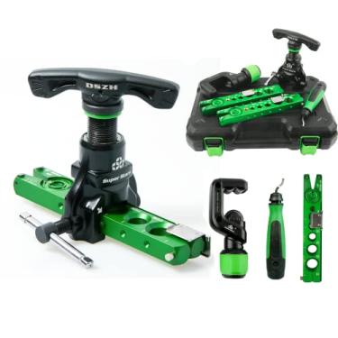 Imagem de Super Stars Kit de ferramentas de alargamento 1/10.2 cm - 3/10.2 cm Ferramenta de alargamento de tubulação HVAC 45° tipo excêntrico com cortador de tubo para tubos de cobre/alumínio/aço inoxidável