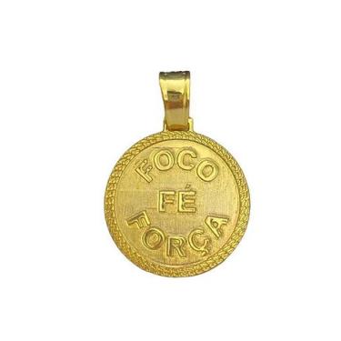 Imagem de Pingente foco força fé g - banhado a ouro 18k - ToJoia18k