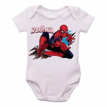 Imagem de body nenê criança roupa bebê  Homem Aranha teia - Empório Dutra, G   (