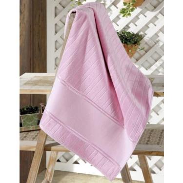 Imagem de Toalha de Lavabo p/ Pintar Velour Artesanalle Rosa 30x45cm Dohler - Dö