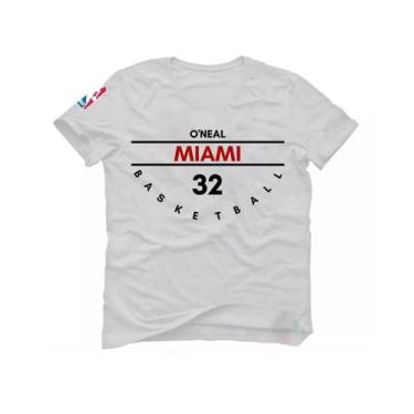 Imagem de Camiseta Shaquille O'neal Basquete Camiseta Miami Heatt - Loja White M