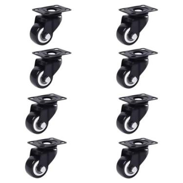 Imagem de Kit Rodinhas com Rodízios Giratórios e Rolamento com Freio e sem Freio