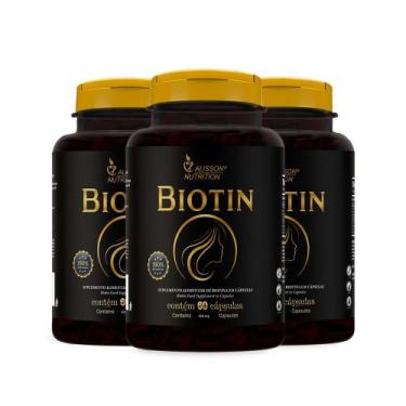 Imagem de Vitamina B7 Biotina 3x60 Cápsulas Biotin - Alisson Nutrition