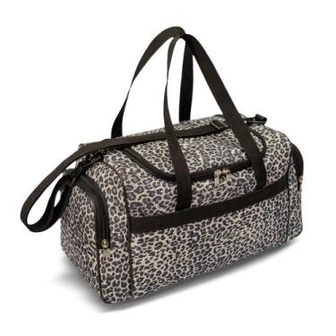 Imagem de Bolsa de Viagem 3 divisões LS BV6442 estampa oncinha com alça tira col