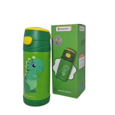 Imagem de Garrafa Térmica Top Handle  350 ml c/adesivo DINOSSAURO- ZC - Zona Cri