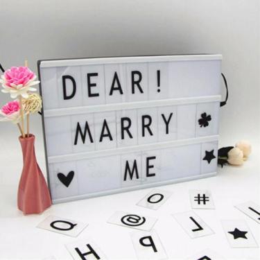 Imagem de Luminária Letreiro Led Light Box Cinema Com 95 Letras - Bc Bora Colega