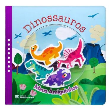 Imagem de Dinossauros - Meus Amiguinhos  (Livro + 4 Personagens De Madeira)