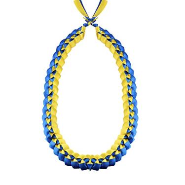 Imagem de BNQL Colar havaiano Kukui Nut Lei formatura colar de contas grossas com fita presentes de formatura para ele, Large, Aço inoxidável, Sem Pedra Preciosa