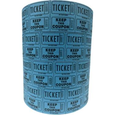 Imagem de The Ticket Gurus -Raffle Tickets - (4 rolos de 2000 bilhetes duplos) 8.000 total de 50/50 bilhetes de sorteio (4) rolos azuis