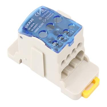 Imagem de Kit de Conexão de Energia Caixa de Junção do Bloco de Terminais Em Trilho DIN AC/DC 1000V, Conector de Distribuição Elétrica para Soluções de Fiação Confiáveis (80A)