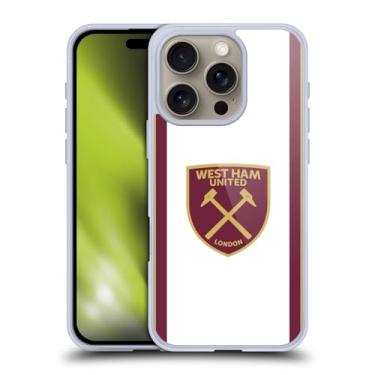 Imagem de Head Case Designs Capa de gel macio oficialmente licenciada pelo West Ham United FC Third 2024/25 Crest Kit compatível com Apple iPhone 16 Pro