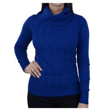 Imagem de Blusa Feminina Facinelli By Mooncity Tricot Azul Céu - 65109-Feminino