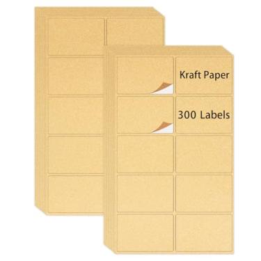 Imagem de YEGAWEN Etiquetas coloridas de 5 x 7 cm, etiquetas retangulares, etiquetas de codificação de cores grandes - Pacote com 300/papel kraft