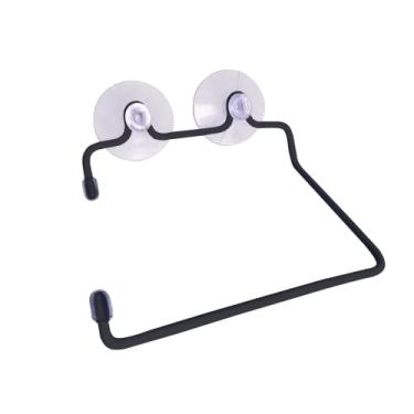 Imagem de Porta Papel Higiênico de Parede Com Ventosa Preto Excelente Fixação