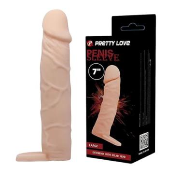 Imagem de Capa Peniana Extensora com Anel para Escroto 18cm x 3,6cm sendo 13cm Penetrável em CyberSkin