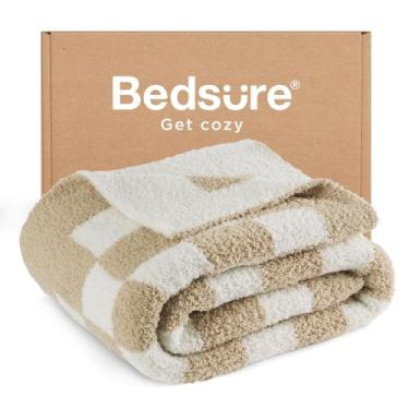 Imagem de Cobertor Throw Bedsure Xadrez Bege 150x200cm - Supermacio