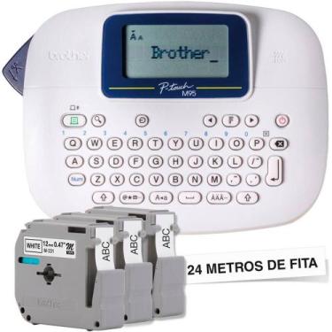 Imagem de Rotulador pt-m95 brother branco ptm95wtbp + 3 fitas m231