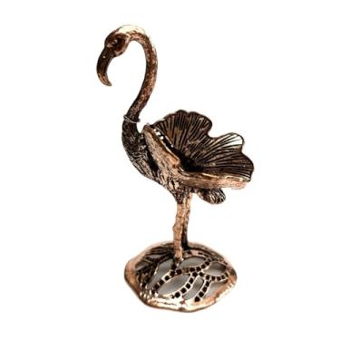 Imagem de Esquirla Crystal Ball Stand Sphere Display Flamingo Decoração de casa Rochas de metal Stand para foto do escritório Props Combattop Agate, Rosegold