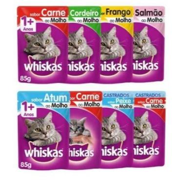 Imagem de 20 saches whiskas sabores variados adulto e filhote