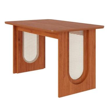Imagem de Mesa Jantar 100% MDF Valentina 1,30 Sem Vidro Cinamomo - Cimol