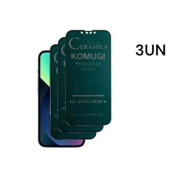 Imagem de Kit Privacidade Com 3UN Películas Fosca Anti Espião para Iphone 13 PRO