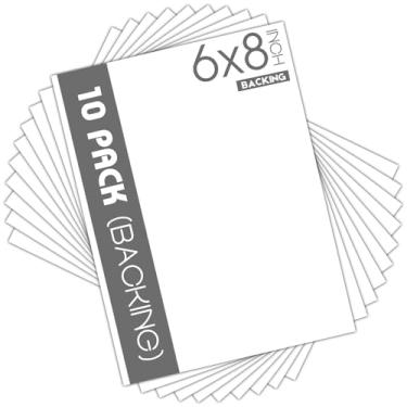 Imagem de Mat Board Center, pacote com 10 quadros de suporte brancos 15 x 20 cm, papelão para artes, impressões, molduras, fotos e mais