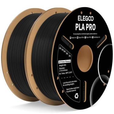 Imagem de Filamento PLA PRO 1,75mm Preto 2kg - ELEGOO para Impressora 3D