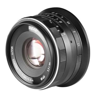 Imagem de Lente Meike 35mm f/1.7 para Sony E-Mount – Foco Manual, Grande Abertura, Construção Premium em Metal e Performance Profissional para Fotografia Criativa