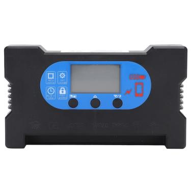 Imagem de Controlador de carga solar Grcfumo, controlador de carga de painel solar ABS duplo USB tipo C, regulador de painel solar portátil para telefone e tesouro de carregamento (40A)