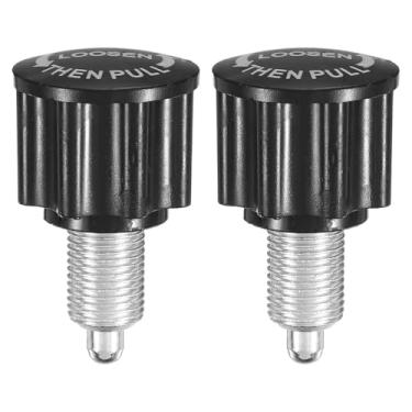 Imagem de PATIKIL 2 peças de puxador de mola M16 puxador de pino de 22 mm de comprimento da rosca para bicicleta de exercício peça de substituição para equipamentos de fitness equipamento de bicicleta, preto