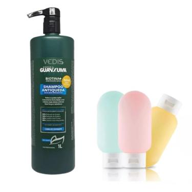 Imagem de Shampoo Guanxuma Force Antiqueda – Cabelos Normais + Kit Potinhos de Silicone para Viagem com Necessaire
