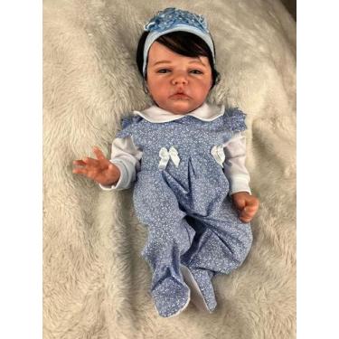 Imagem de Bebe reborn original menina realista pode dar banho - Mundo Azul e Ros